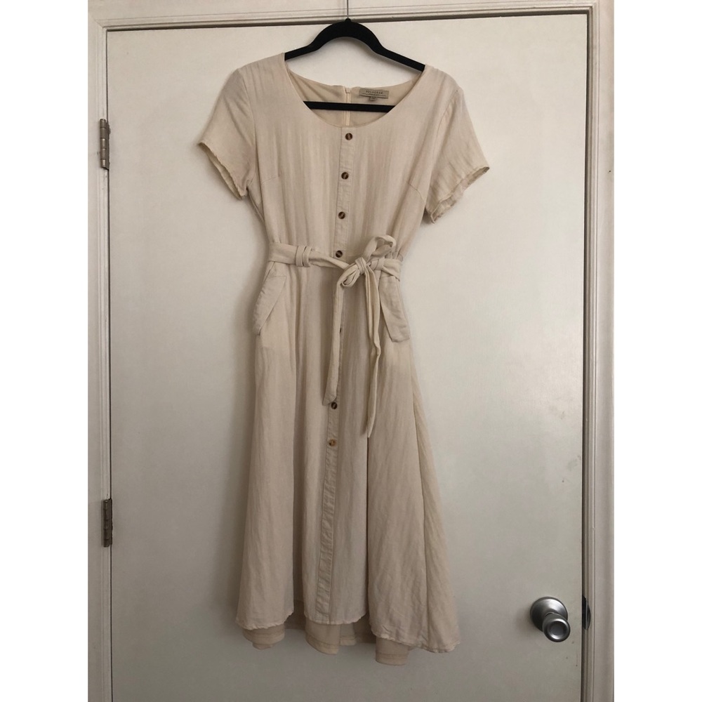 Polagram Cream Midi Dress